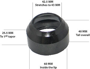 Fork Swipes - 42.5mm ID, 40mm OA height, 60mm inside bottom lip